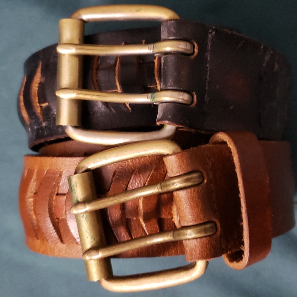 Belts Braided Rustic Leather